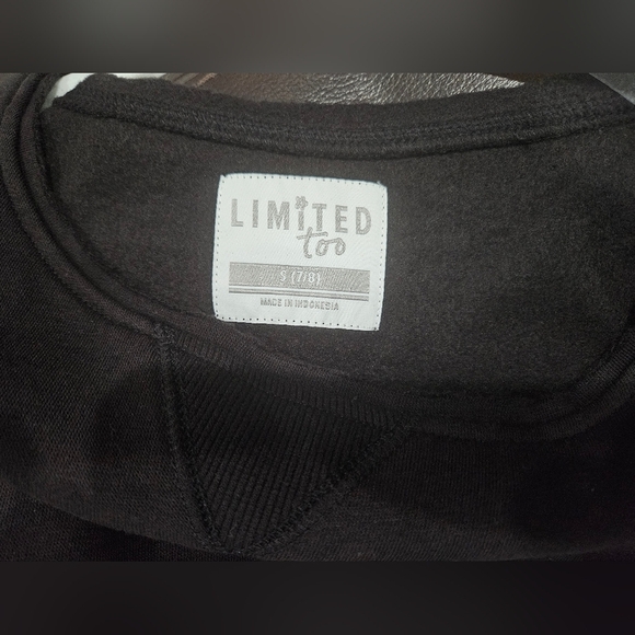 Limited Too, Black crop top spirit jersey. Teen/ Tween sweater. Y2k Summer vibes - Picture 8 of 8